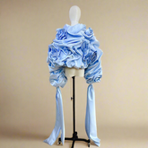 Couture Luxe Dramatic 3D Roses Wrap